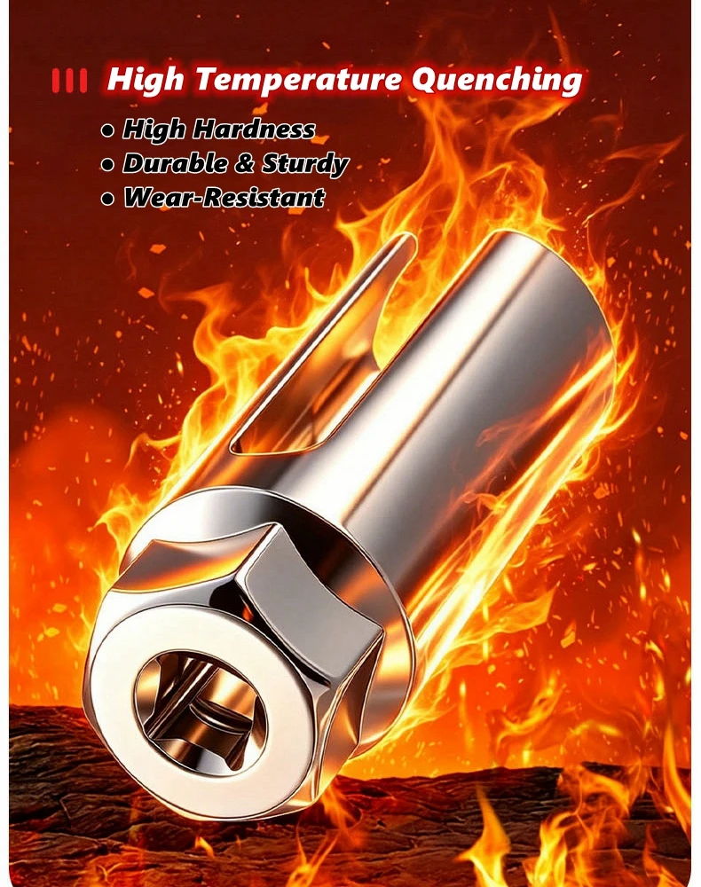 3/5/7/10-teiliges Sauerstoffsensor-Steckschlüssel-Set, Sauerstoffsensor-Entfernungswerkzeug-Kit, 3/8" & 1/2" Antrieb, zum Entfernen und Einsetzen von Sauerstoffsensoren – Detail 5