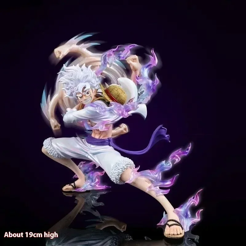 

18cm One Piece Anime Gear5 Luffy Action Figure Noc Slip And Figure Collectible Model Cartoon Tabletop Decoration Pirate Hunter