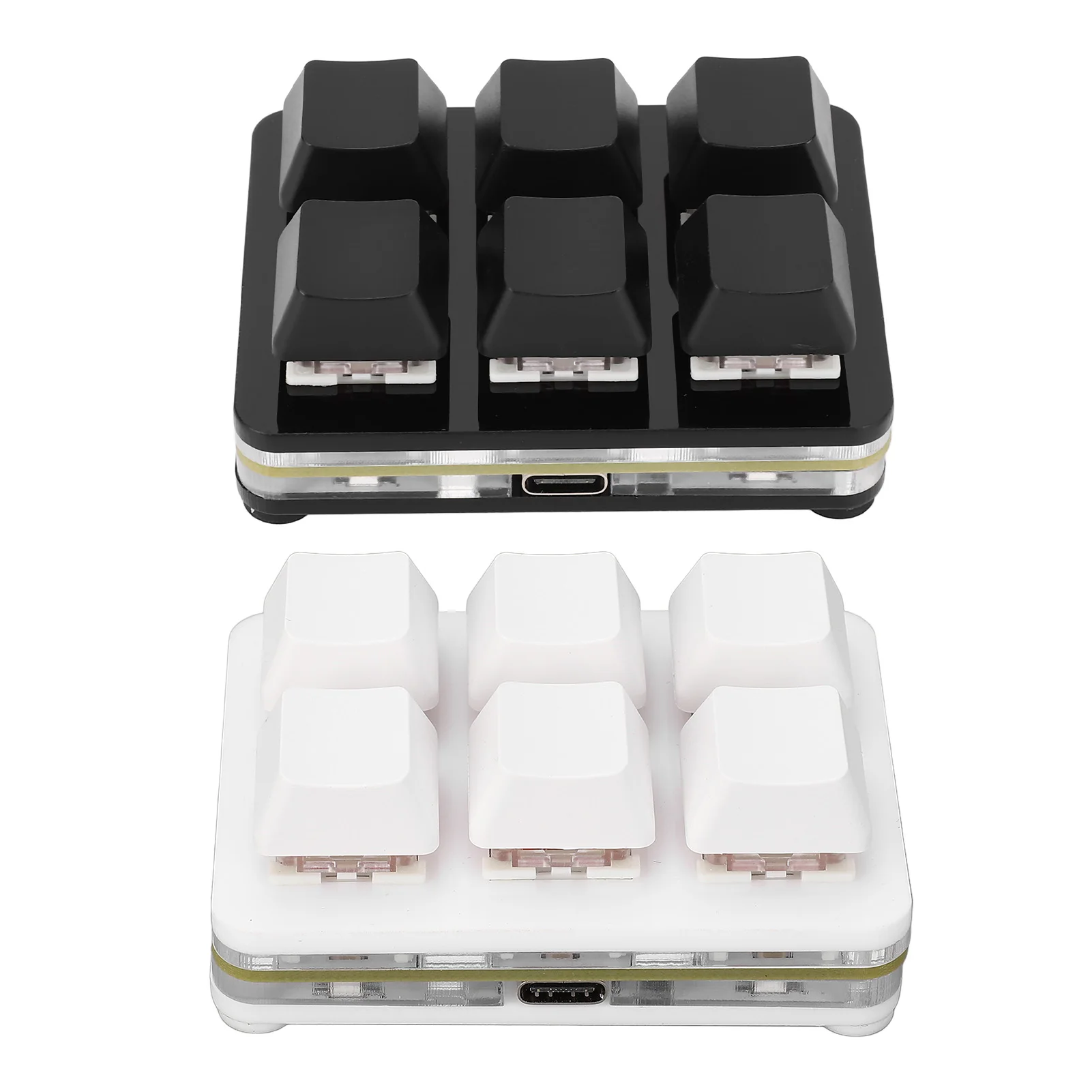 Protable Mechanical Gaming Keyboard 6 Keys DIY Programmable Red Switch Small USB Wired RGB Mechanical Keyboard for Game Office