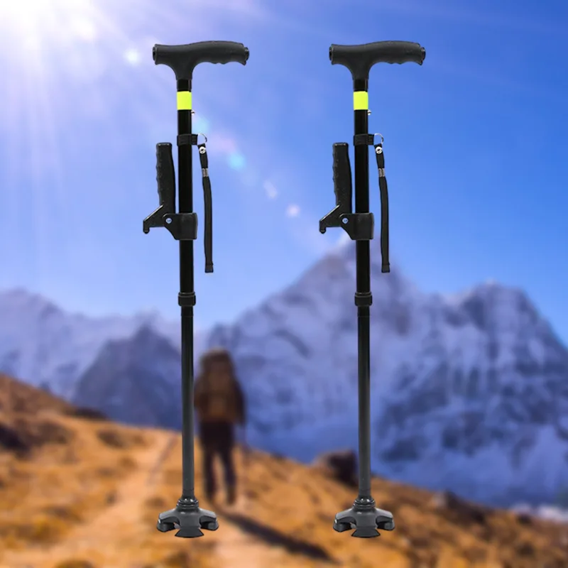 

Уличная нескользящая трость, портативная складная легкая устойчивая треккинговая палка для взрослых, оборудование для отдыха и пешего туризма, кемпинга