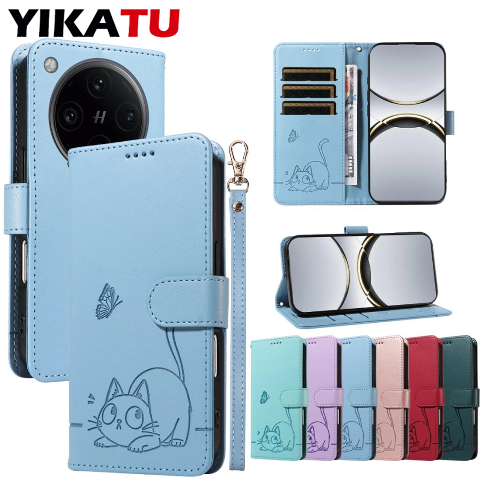 

Anti Theft Brush Flip Card Wallet Leather Case For OPPO Find X8 5G X5 Lite X3 F25 F23 F19 Pro Plus K17 K12X K1 4G Phone Cover