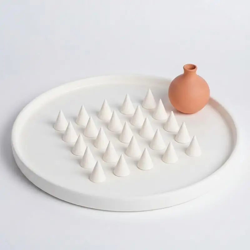 10/25Pcs Pottery Cone Refractory Nail Alumina Electric Kiln Ceramic Glazing And Supporting Firing Tool