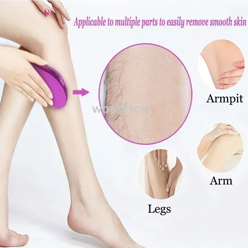 Eraser Depilator Leg Hair Crystal Epilator Hair Physical Hair Removal Eraser Glass Remover Painless Epilator Cleaning Reusable