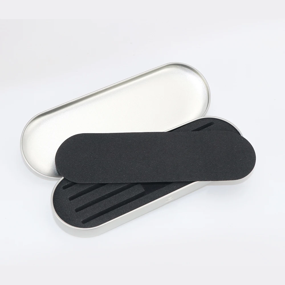 1 Pcs Eyelash Tweezer Storage Case Tinplate Material Easy To Carry Double Protection Different Size Color Box Tools Supplier