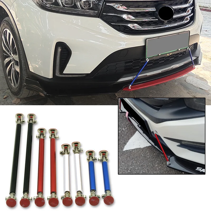 Car Front Rear Bumper Lip Splitter Spoiler Support Bar Kit Decorative Rod For BMW E90 Tesla Model 3 Audi A3 Passat B8 Golf 5 6 7