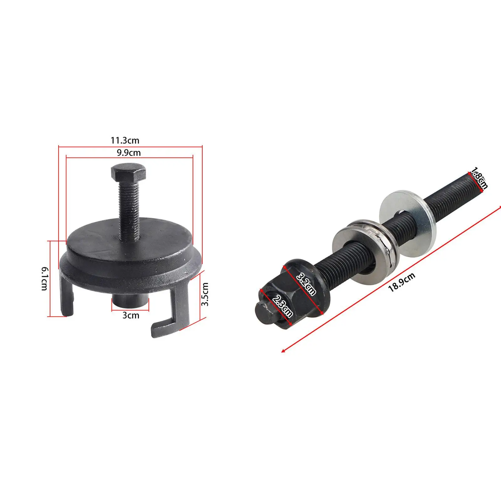 2 Pieces Harmonic Balancer Puller Durable Replacement Damper Puller Auto Iron Crank Pulley Install Tool Crank Install Tool