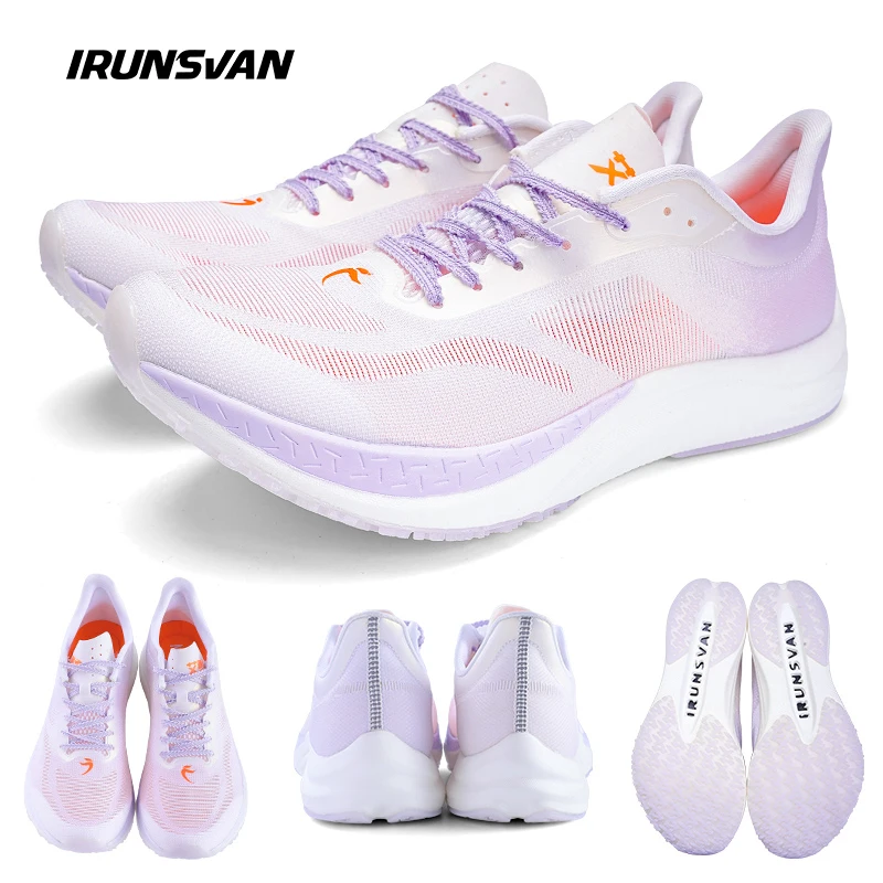 IRUNSVAN Carbon Nylon Plate Marathon Running Racing Shoes Profesjonalne męskie wspierające ultralekkie trampki odbijające