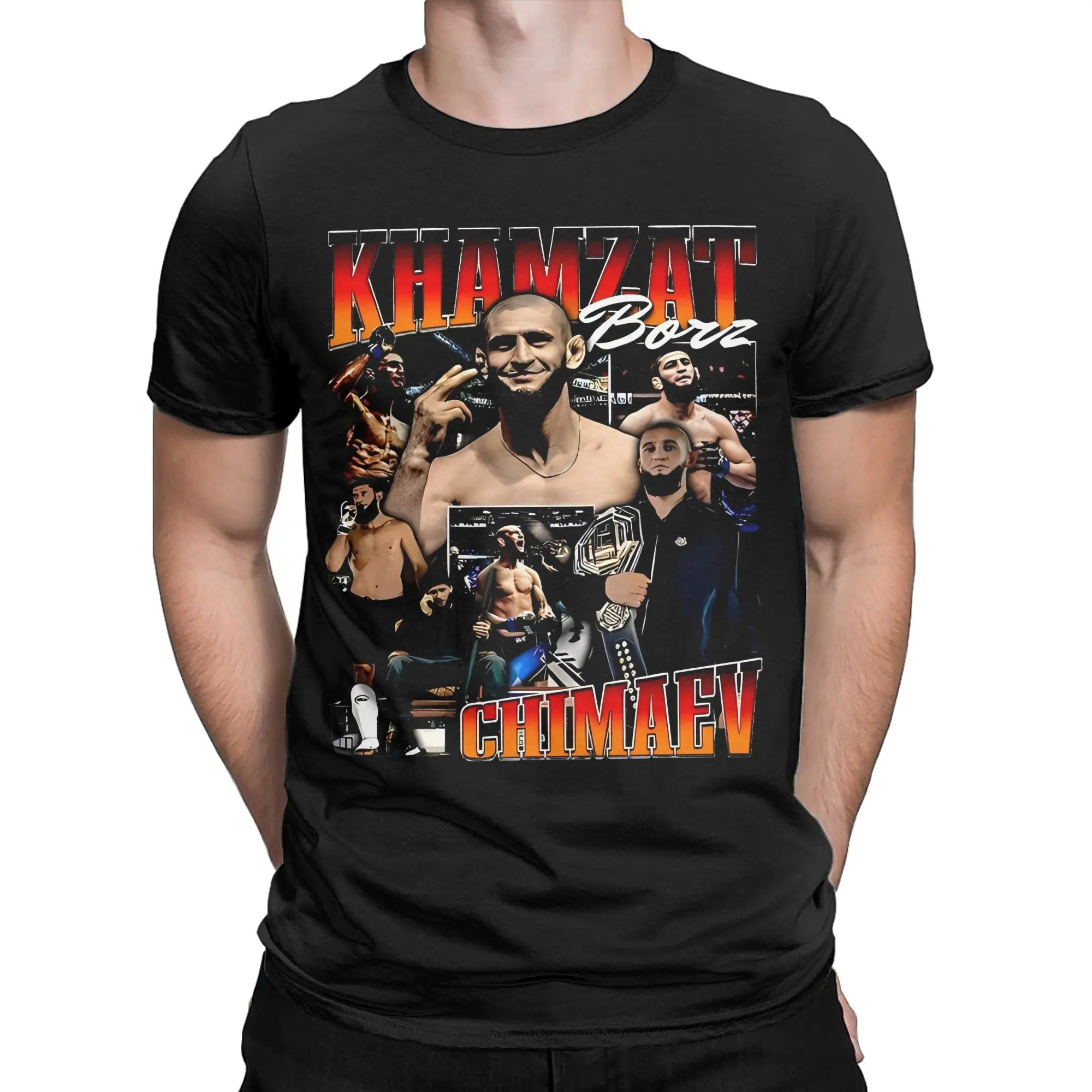 Wrestler Khamzat Chimaev Borz Wrestling  Merch Unisex T Shirts Cotton Tee New Arrival  Tops T-shirt