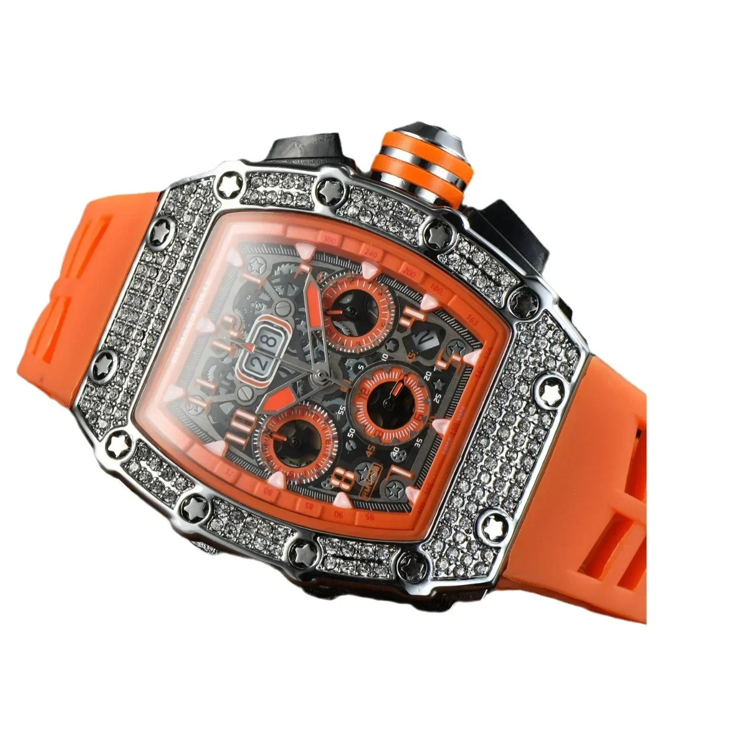 Men's Multifunctional Luxury Brand Business Sports Watches 2025 Unusual Quartz Diamond Watch for Man WristWatches Reloj Hombre