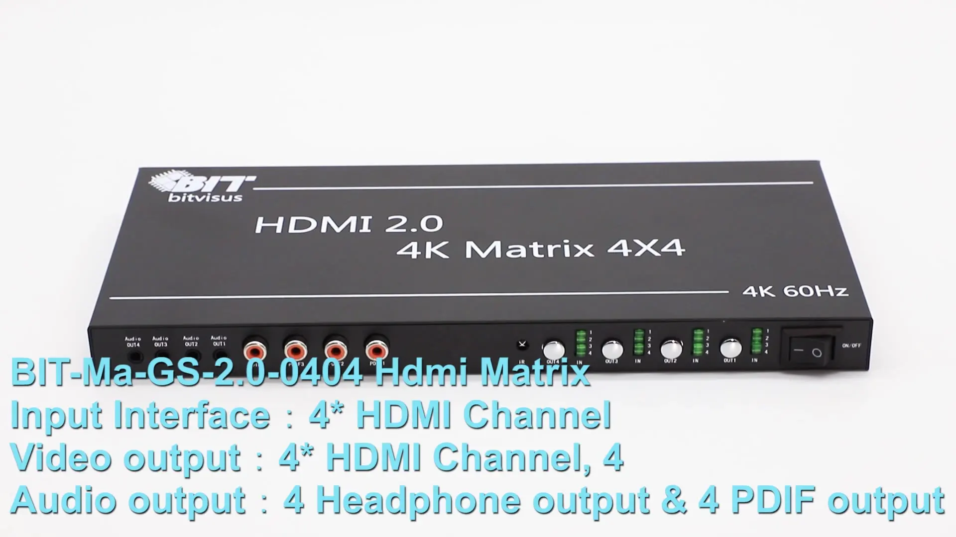 Home Audio Video Remote control switcher 4K UHD capability @ 60 Hz Matrix Switcher