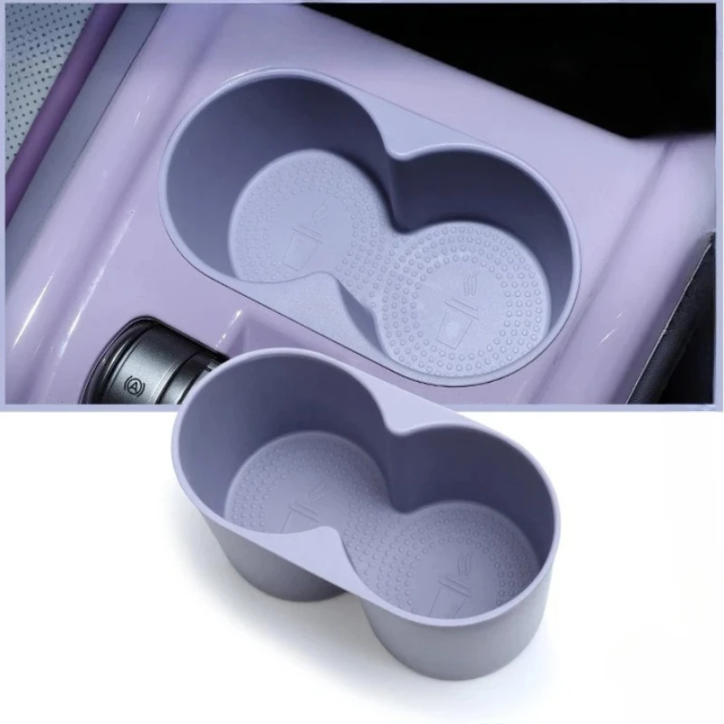 TPE Non Slip Center Console Storage Box Cup Holder Insert for BYD Dolphin 2023-2025 Water Cup Phone Sunglasses Organizer