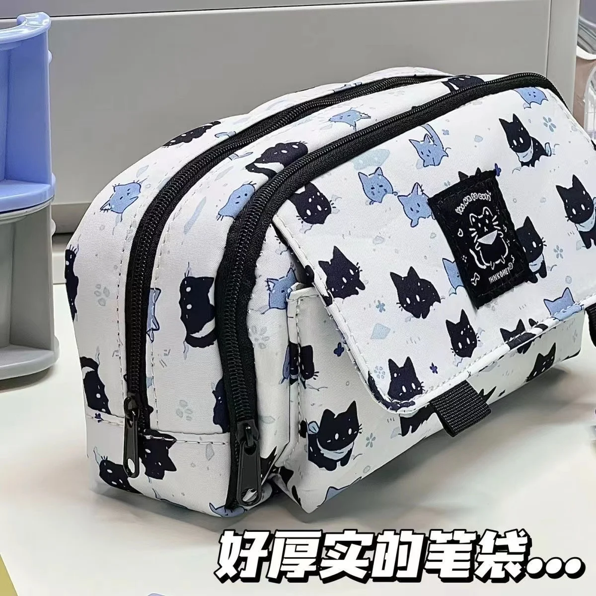 Imagem -03 - Voltar para Material Escolar para Meninas Caixa de Lápis Bolsa de Lápis Cute Cat Lápis Cases Artigos de Papelaria Kawaii