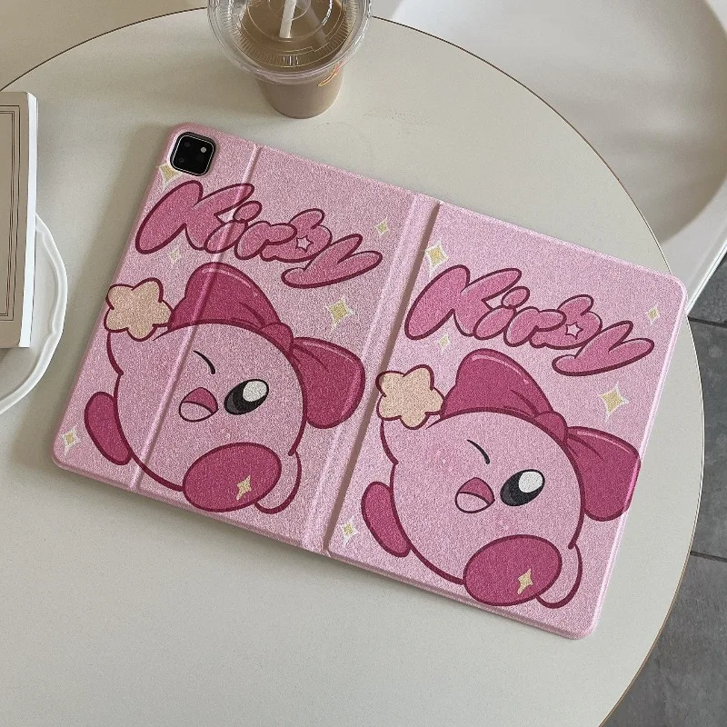 حافظة كاواي كيربي على شكل كتاب لجهاز آي باد اللوحي حافظة آيباد 11th A16 11in Pro 12.9in غطاء مقاوم للصدمات 10th 9th 10.2in Mini4 5