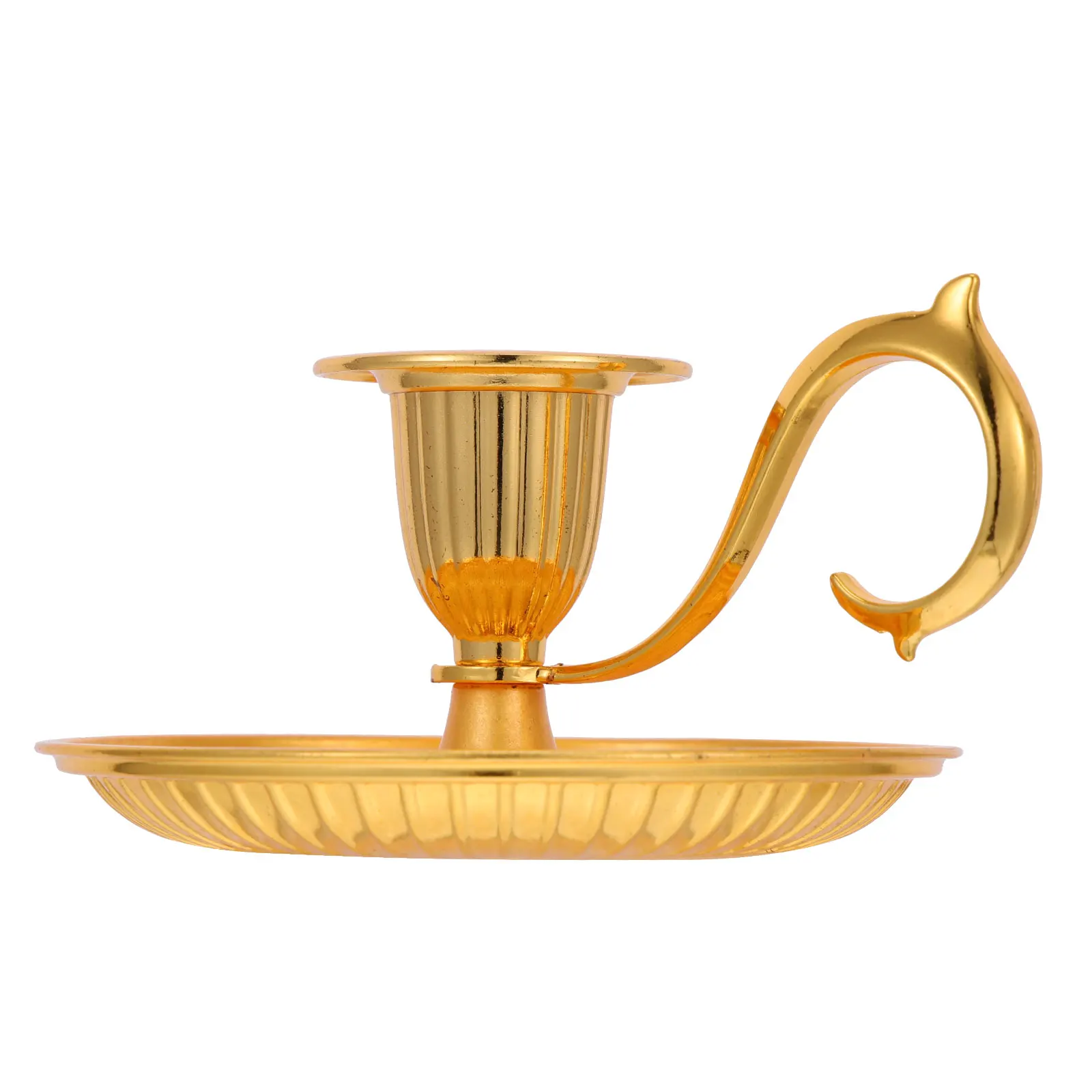 

Taper Holder Middle Eastern Baroque Decorative Desktop Centerpiece Windproof Metal Tabletop Stand