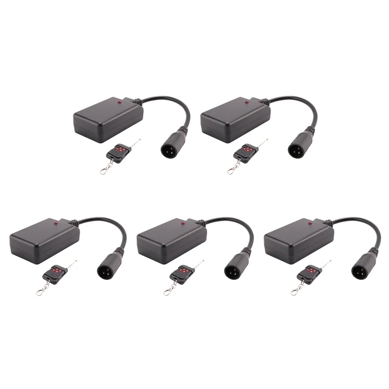 

B30C-5X Portable 3 Pins XLR Wireless Remote Control Receiver For Smoke Fog Machine DJ Stage Controller Receptor Fogging 400W