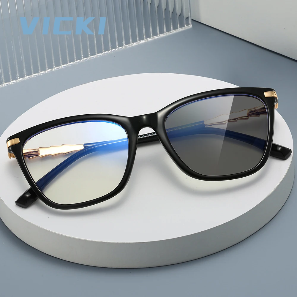 

Женские очки VICKI, черные, в форме кошачьего глаза, с хрустальными дужками, защита от синего света, фотохромные, 83002