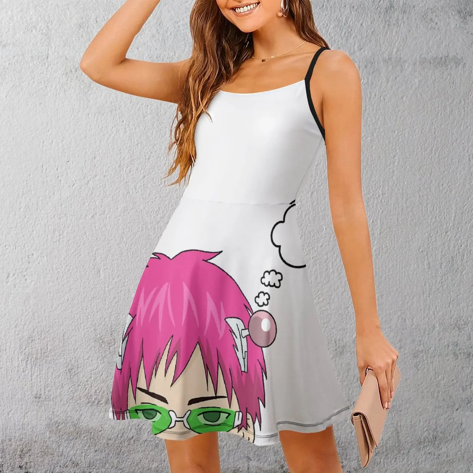 

Saiki With Coffee Jelly For Sale Women's Sling Dress Top Quality Exotic Woman's Gown Humor Clubs Strappy Dress