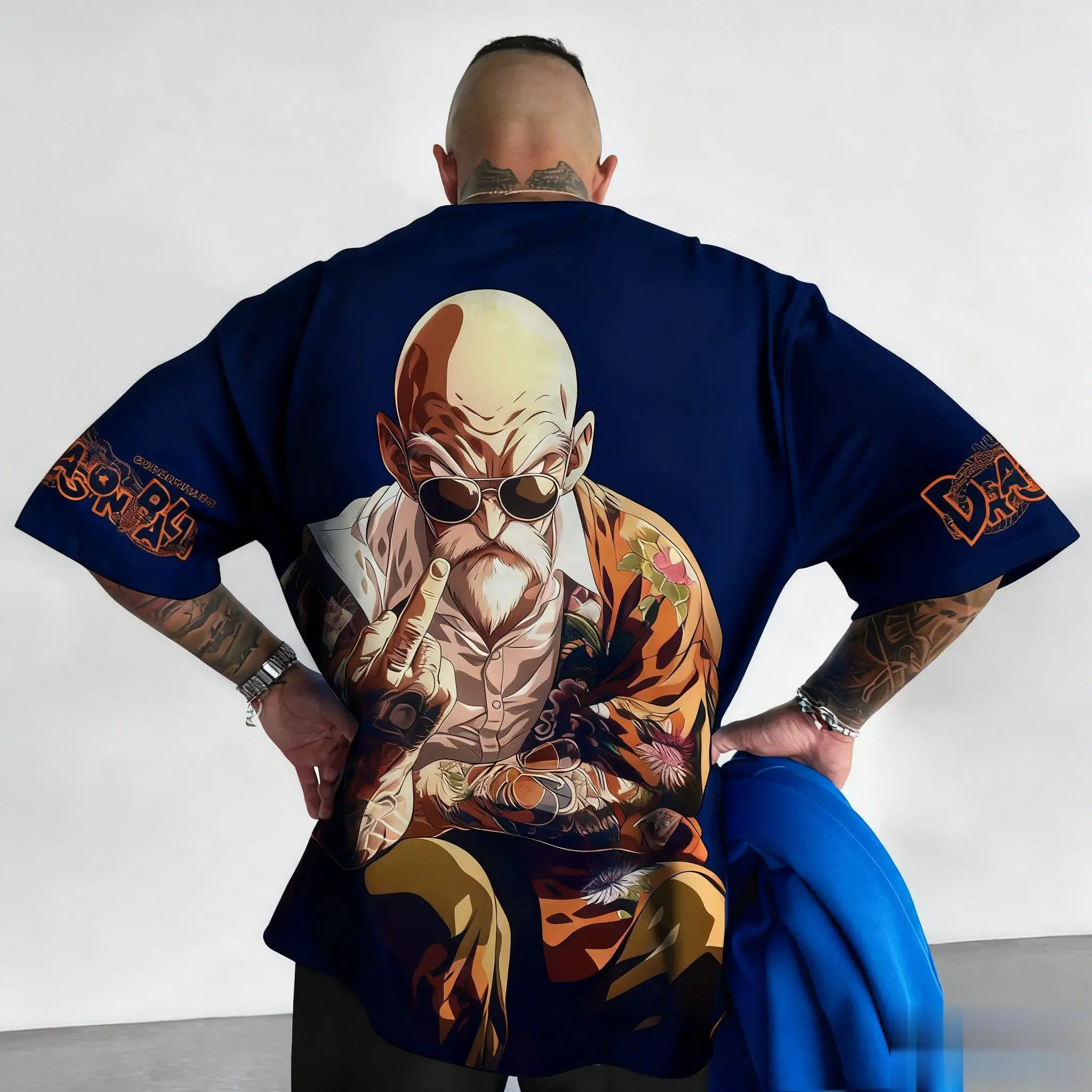 Dragon Ball Master Roshi‌ T-shirt Anime Graphic Tee Men Women Short Sleeve Casual Streetwear Summer Tops Vintage Cartoon Print