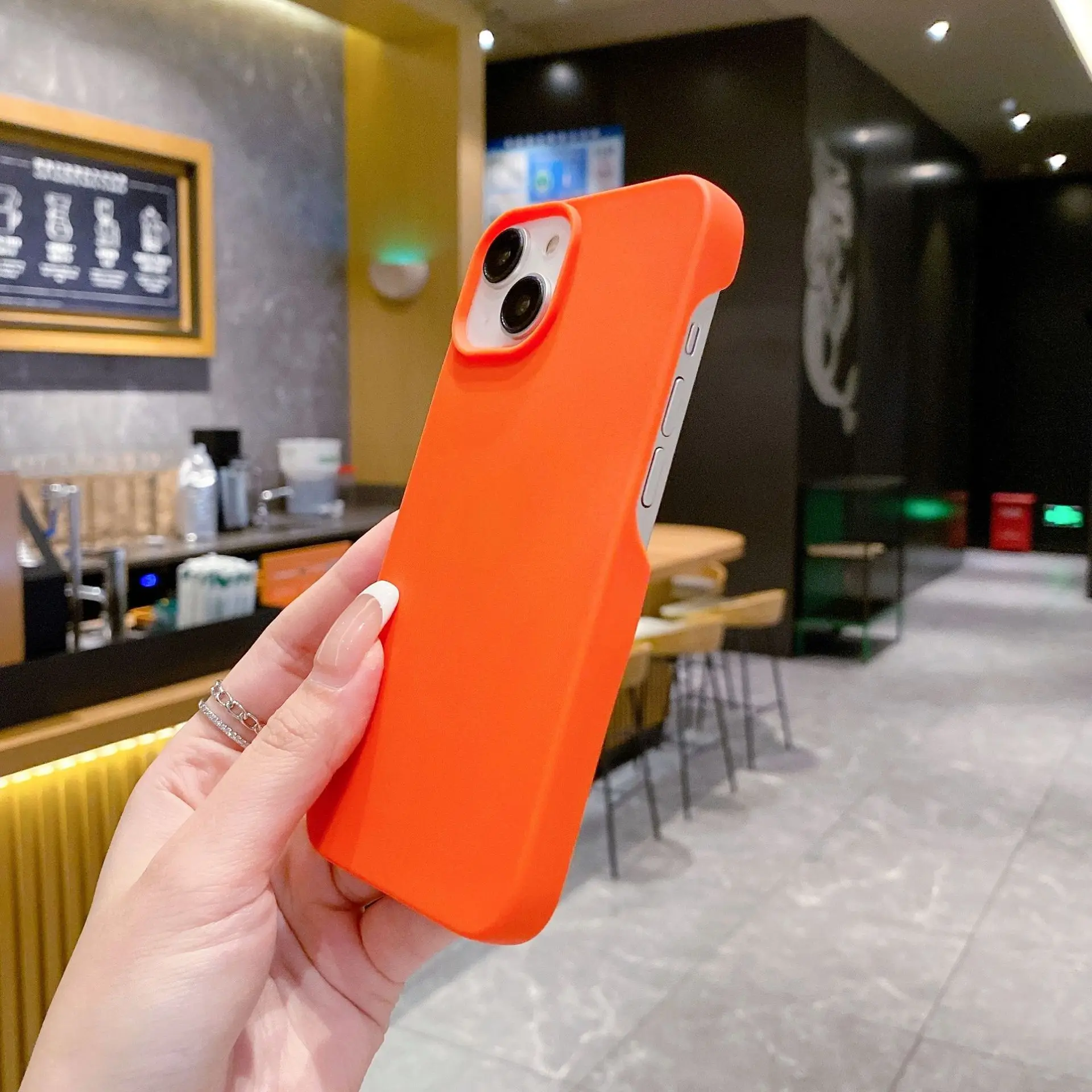 Orange Matte Case For iPhone 16 Pro Max 15 Plus 14 13 12 11 iPhone16 16Pro 16Plus 15Pro 14Pro Green Pink Phone Cover Accessories