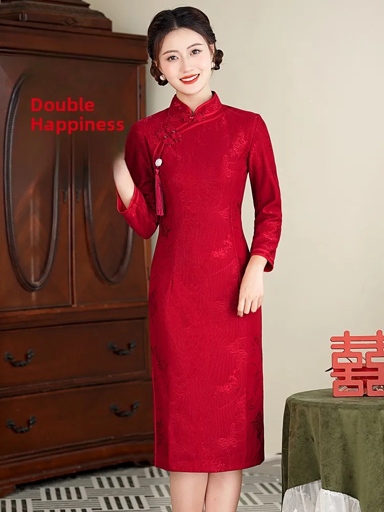 

Элегантное длинное свадебное платье для молодой невесты/свекрови премиум-класса, высококачественное, для торжественных свадебных мероприятий