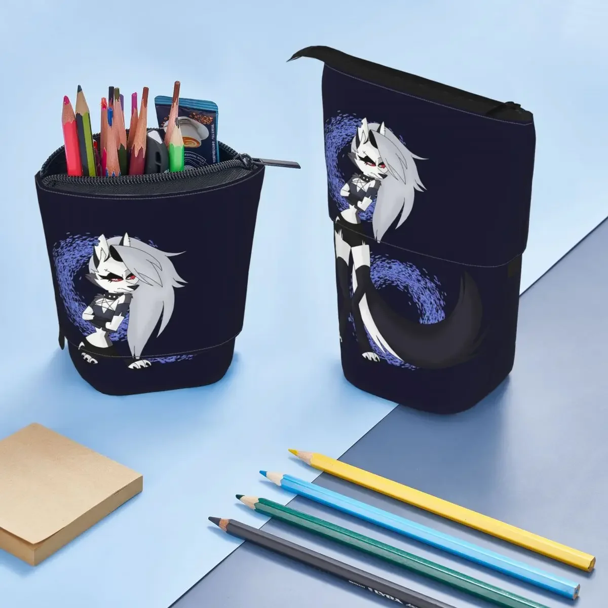 

Loona Collage Helluva Boss Anime Reversible Pencil Case for Boy Girl School Pen Box Pencil Bag Stationery Supplies Pen HolderBag
