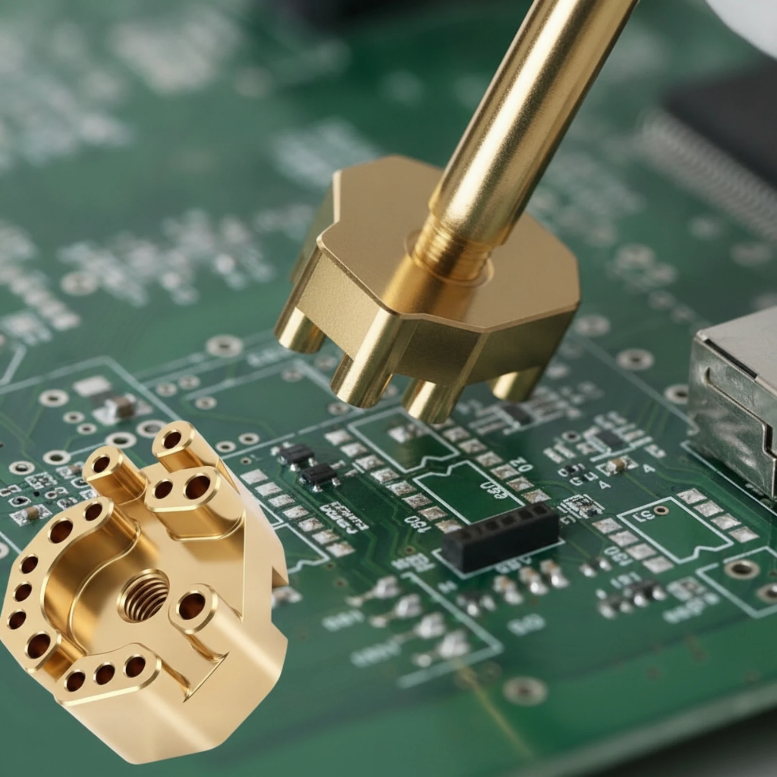 Joystick Soldering Iron Tip Easy Installation Controller Joystick Desoldering Tip with Adapter Controller Repair Kit Gold Plated