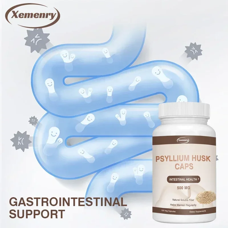 

Капсулы из шелухи псориаза, 500 мг, натуральное растворимое волокно, подходят для здоровья кишечника, очищения, детоксикации, пищеварительной системы, без ГМО