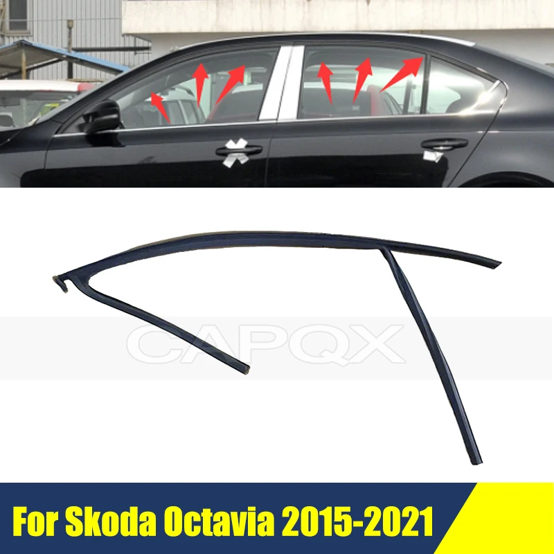 

Верхняя резиновая полоса переднего/заднего окна для Skoda Octavia 2015-2021, уплотнительное стеклоподъемник, направляющая канавка, грязь