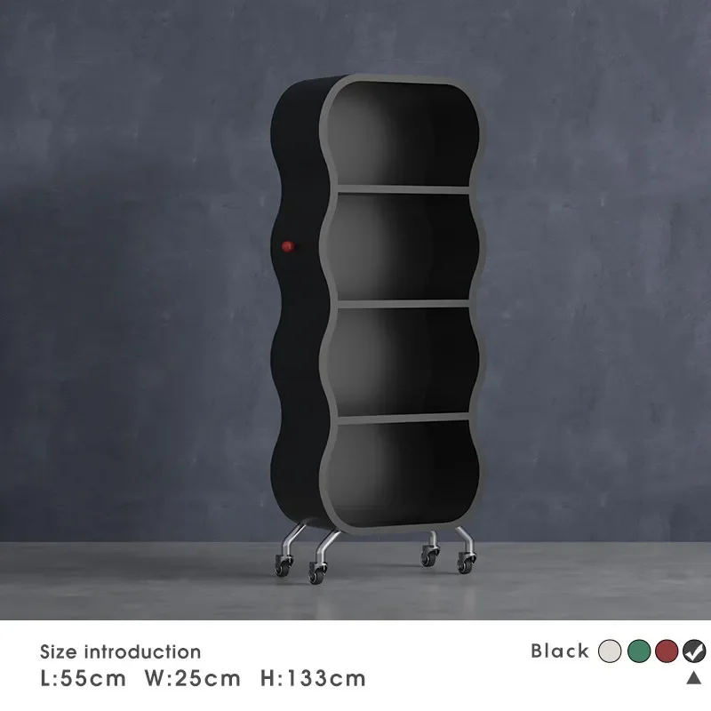 

YDXFloor-to-ceiling multi-layer bookshelf, movable rotating display, storage against the wall, storage shelf bookcase