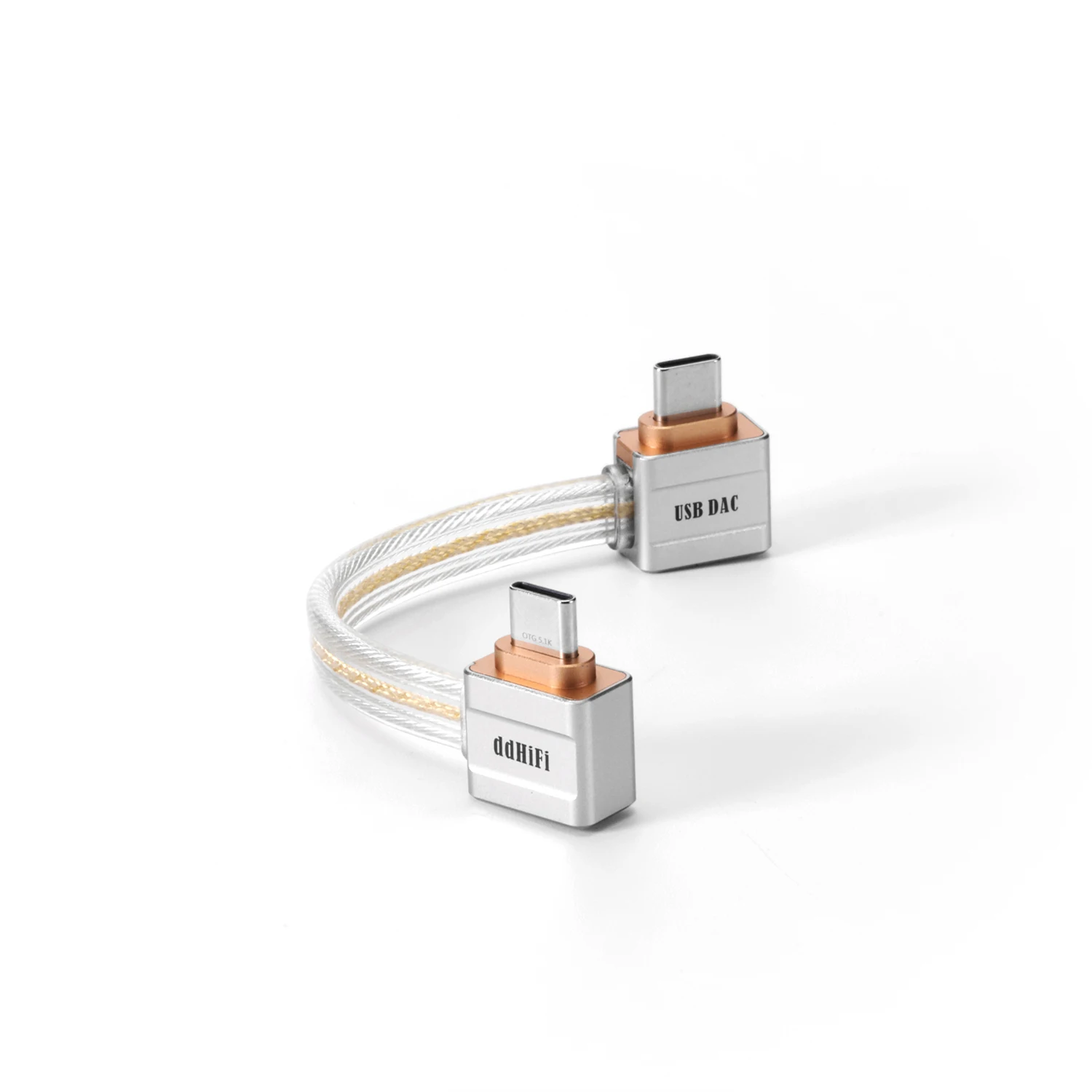 DDHIFI TC19LL L-Shaped Pure Silver Digital Signal Cable with Stepped Non-Slip Ergonomic Design