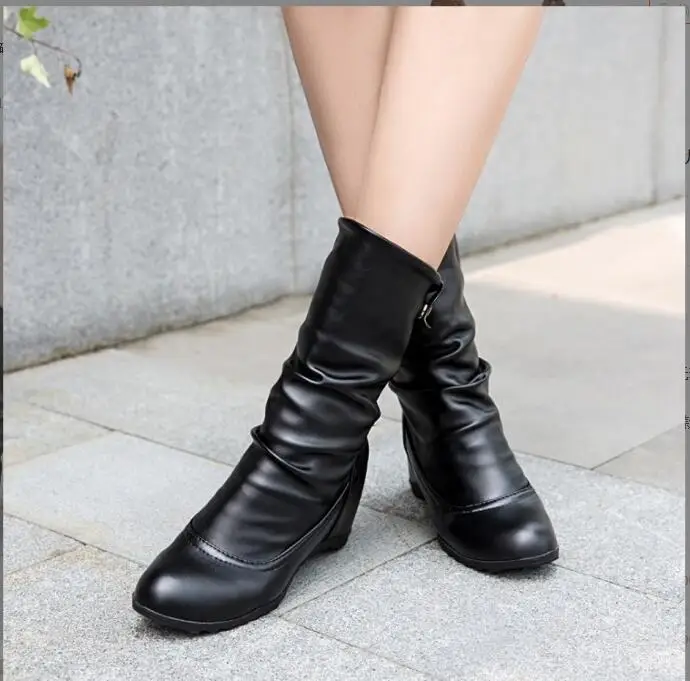 

Winter Fashion Women Winter Boots Genuine leather Boots New Women High-heeled Genuine Boot Sexy Female Snow Boots Women Shoes