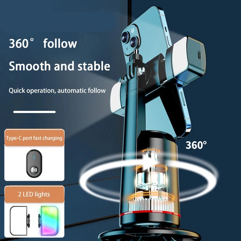 

Q02 New Fully Automatic Face Tracking Gimbal Fully Automatic Tracking Tool For Live Streaming Mobile Phone Shooting Stand