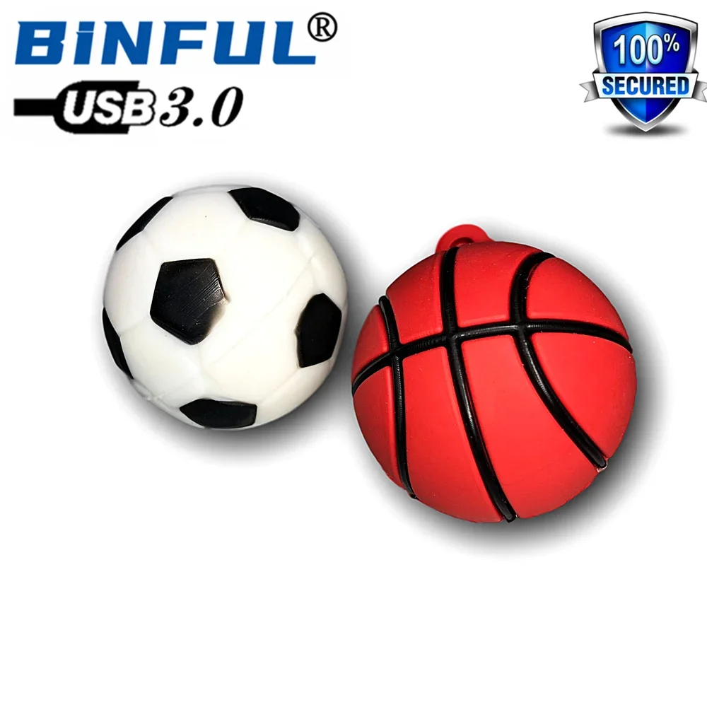 BINFUL Fast USB 3.0 Football basketball usb flash drive Cartoon 512GB 16GB 32GB 64G 128G 256GB pen drive usb memory stick u disk