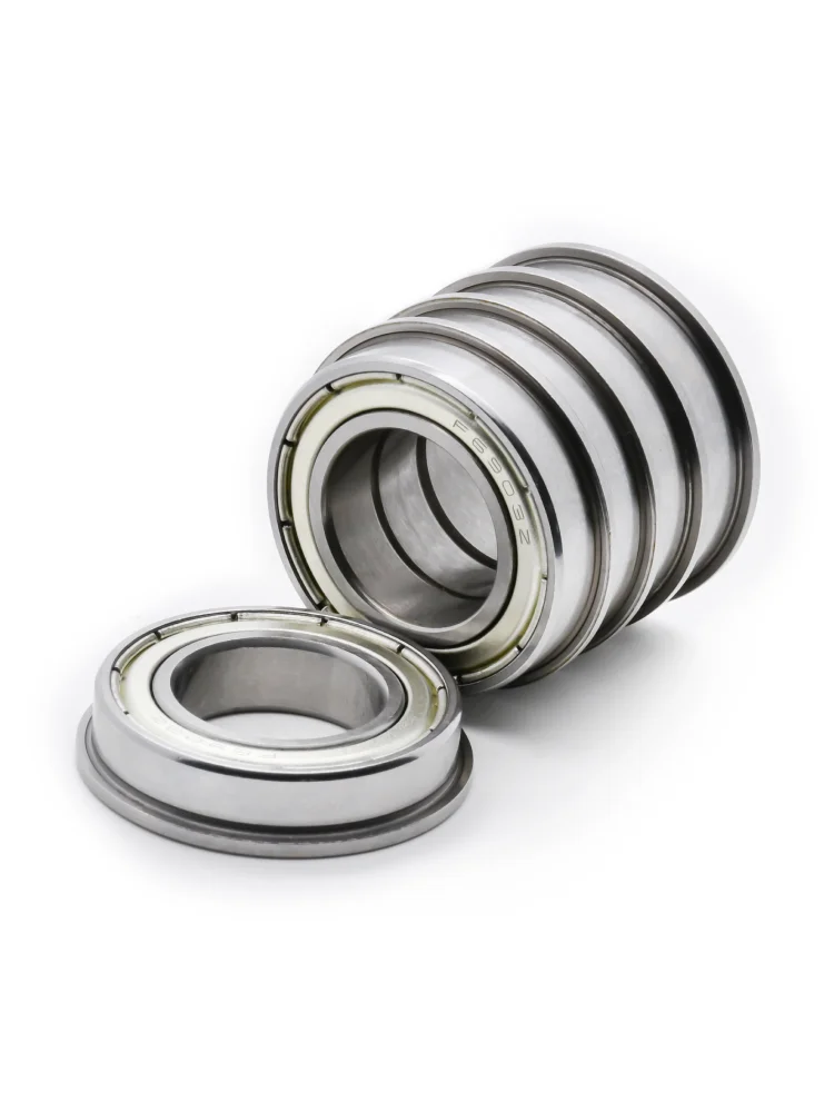 4PCS Flanged Pin Deep Groove Ball Bearing Double-Sided Stripe Dust Cover Type 603 604 605 695zz