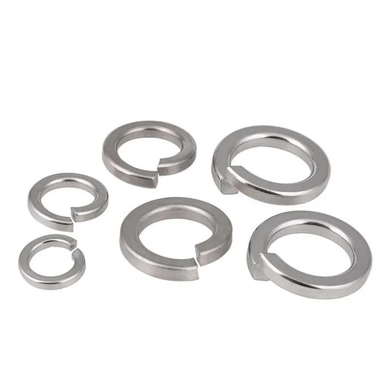 GB93 M1.6 M2 M2.5 M3 M4 M5 M6 M8 M10 M12 304 Stainless Steel Spring Split Lock Washer Elastic Gasket