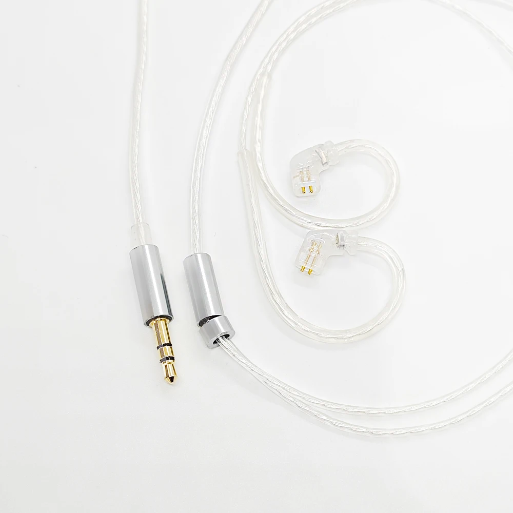 Milo المجمدة OCC الفضة مطلي كابل سماعة الرأس IEM استبدال ترقية كابل سماعة الرأس 3.5 مللي متر 4.4 مللي متر MmcX0.78 مللي متر IE QDC موصل