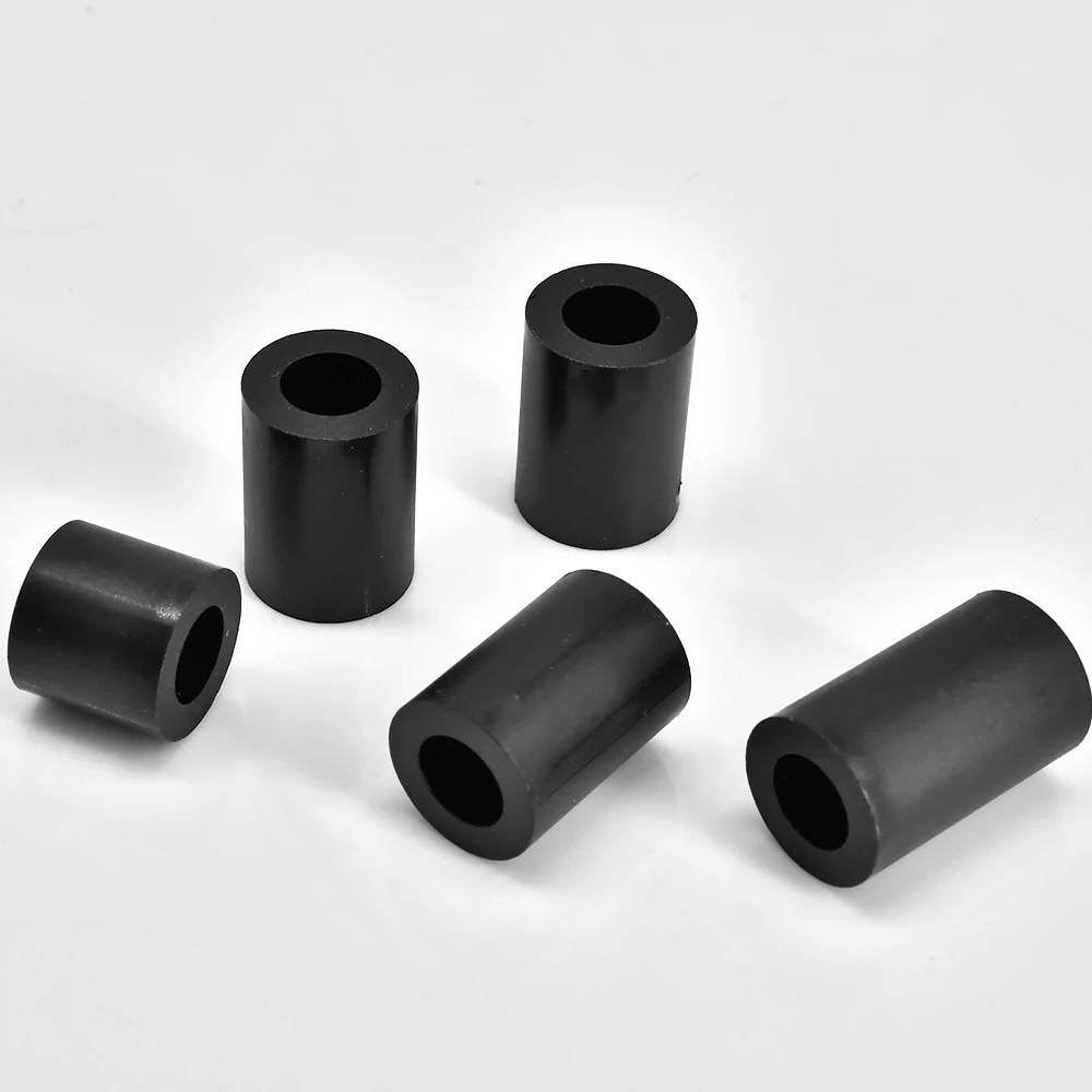 8-100pcs Black ABS Non-Threaded Hollowed Nylon Spacer Round Standoff Washer PCB Support Spacers For TV Install M3M4M5M6M8M10M12