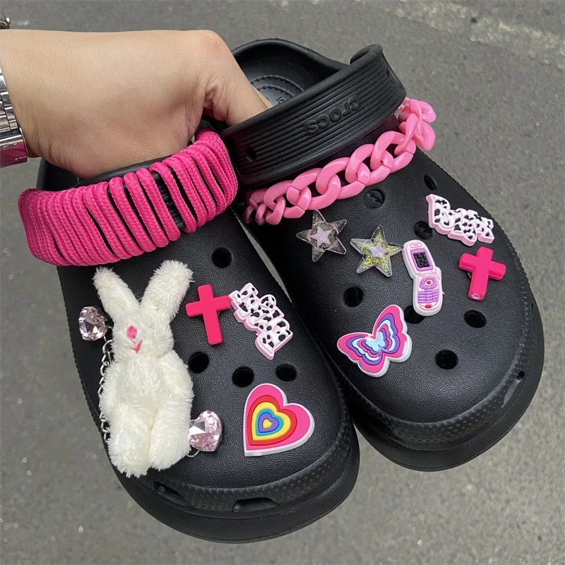 Cute Cartoon Shoe Charms Set Cute Balloon Dog Chain buckle Child Shoes Decorations Creative DIY 3D Shoe accessories 1 set image 5