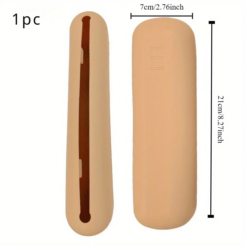 ที่ใส่แปรงแต่งหน้าซิลิโคนกันน้ํา 1 ชิ้น - อุปกรณ์จัดระเบียบการเดินทาง เหมาะสําหรับเครื่องมือแต่งหน้าที่มีการออกแบบกันน้ําไม่มีรูพรุน