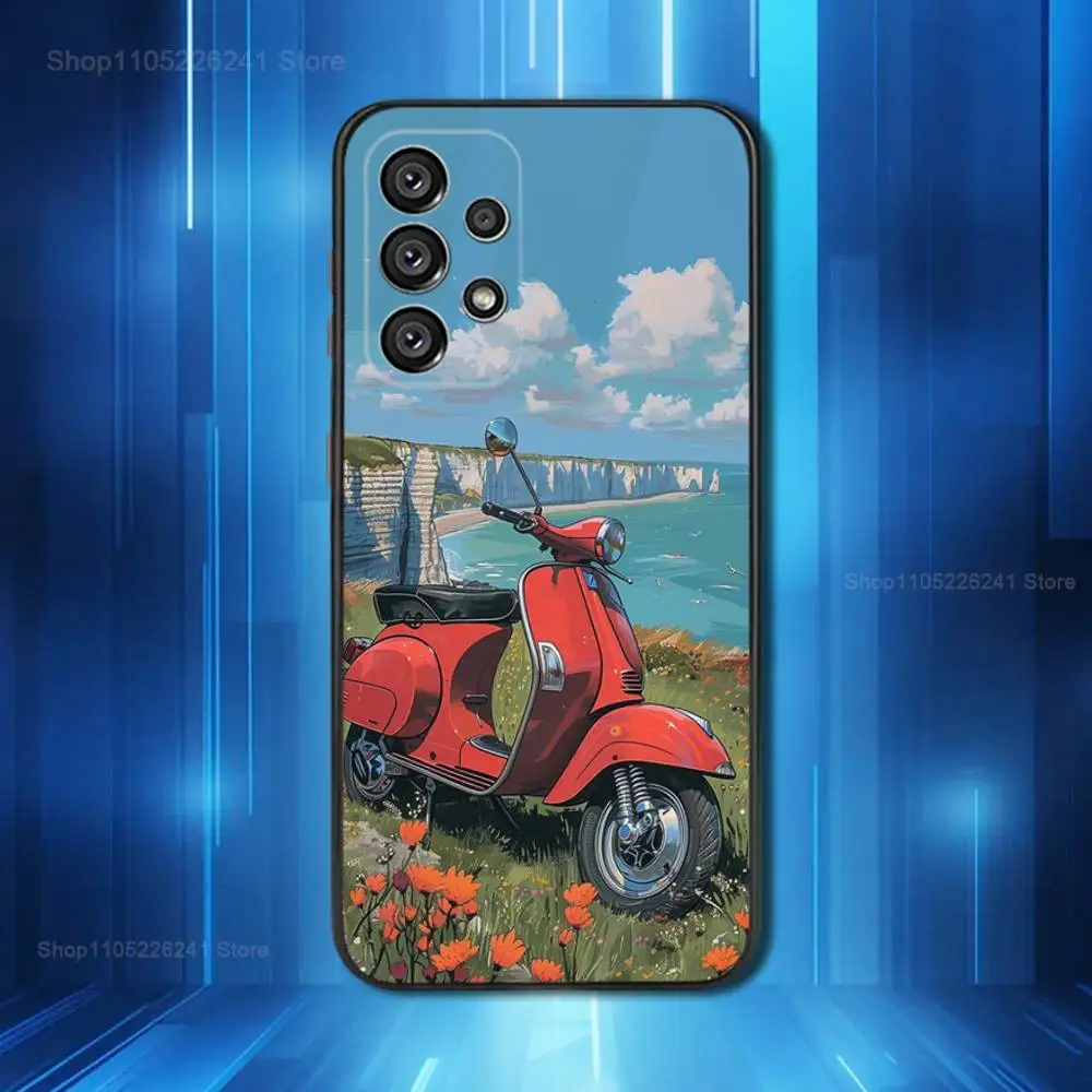 حافظة هاتف رائعة على شكل حرف V لهاتف سامسونج جالاكسي A73,31,32,72,41,53,52,71,22,5G,Note,J7,8,9 غطاء سيليكون أسود ناعم