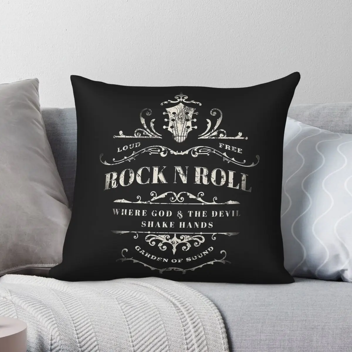 Where God And The Devil Shake Hands Square Pillowcase Polyester Linen Velvet Printed Zip Pillow Sofa Seater Cushion Cover