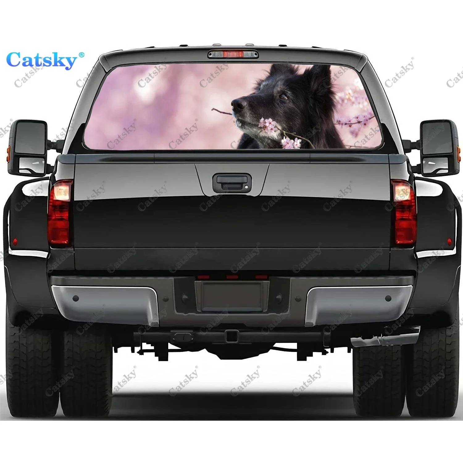 

Animal - Belgian Shepherd Rear Window Decal Fits Pickup,Truck,Car Universal See Through Perforated Back Window Vinyl Sticker