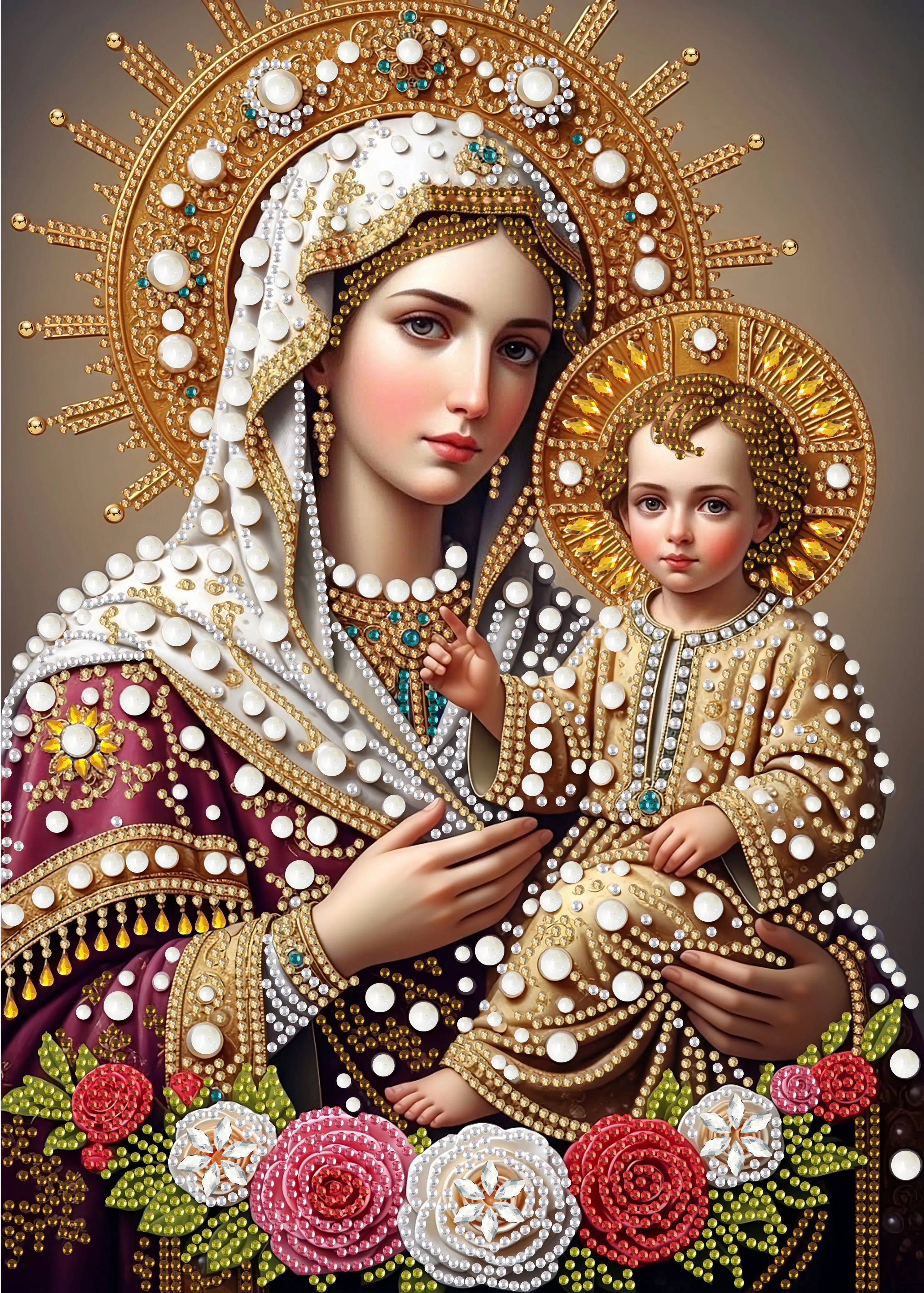 5d diy conjunto de pintura diamante, fé madonna decoração, diamante mosaico arte presente, artesanato decoração parede tamanho 30cm x 40cm