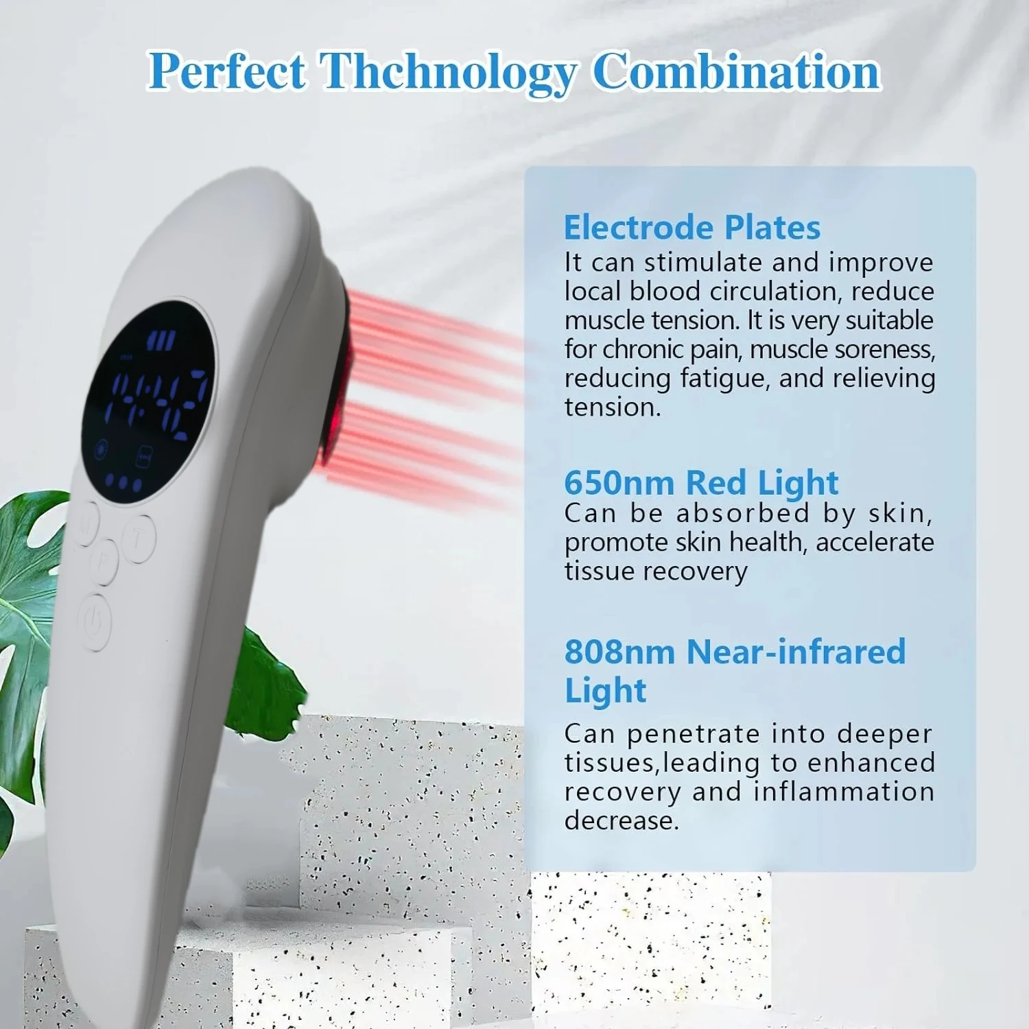 【Fast Healing】Laser Device 520mW, Dual Wave Deep Treatment, Portable Design for Arthritis, Lameness, and Recovery Support