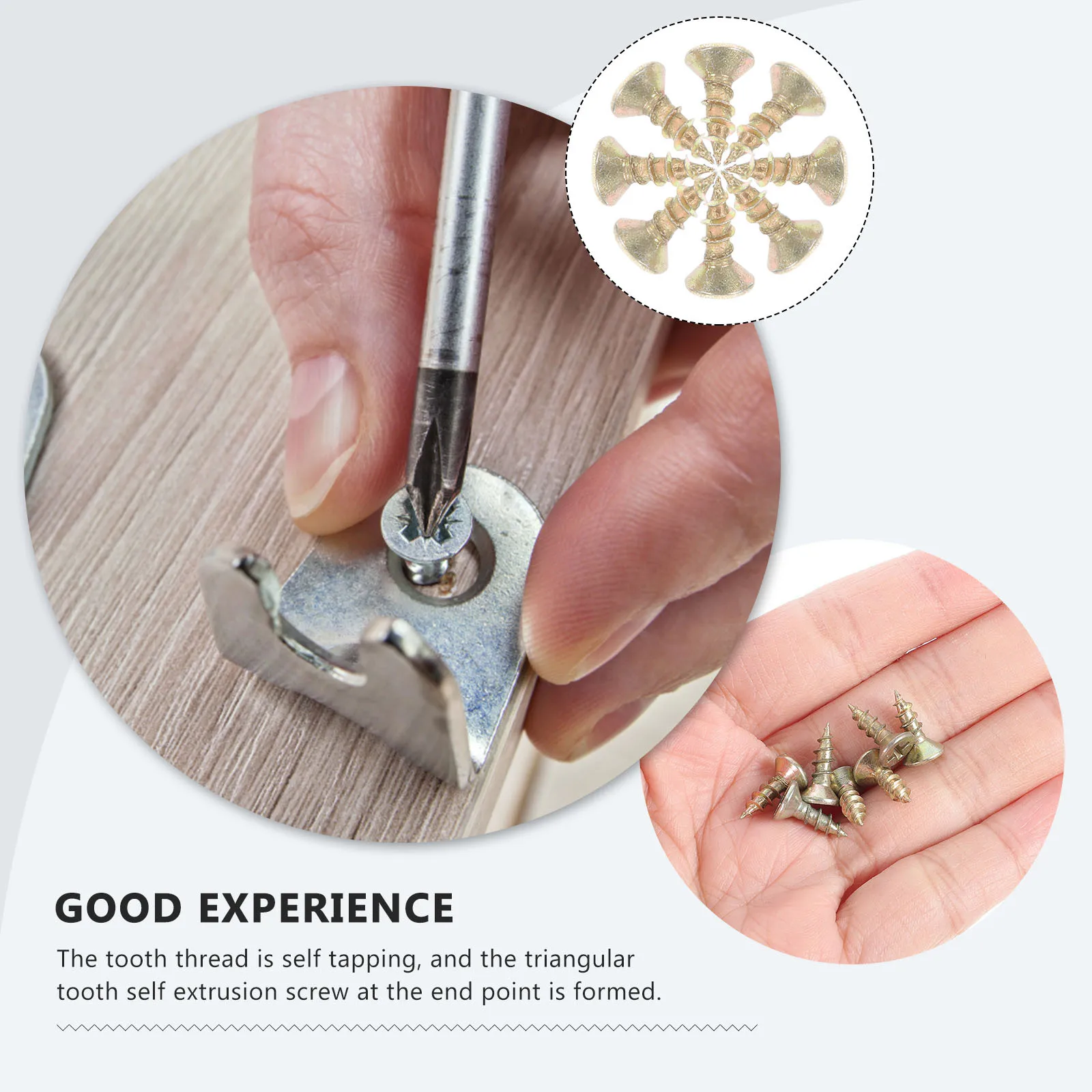 

500G Short Hair Deck Screws 3 Inch Self Tapping Carbon Steel Wood Plastic Craft Electrical Panel Composite High Hardness Strong