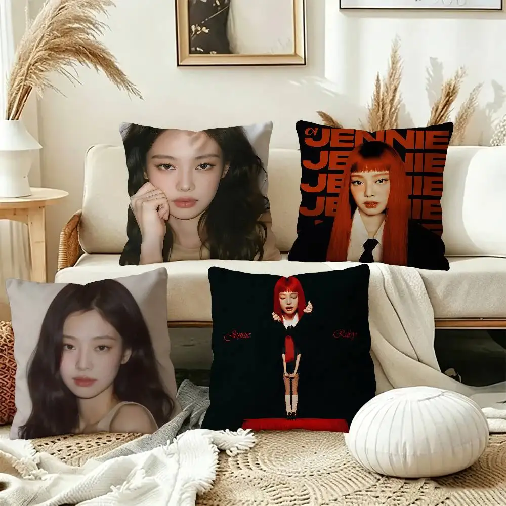 KPOP JENNIE Solo Album RUBY Pillow Gift Home Office Decoration Bedroom Sofa Car Cushion Cover case 45x45
