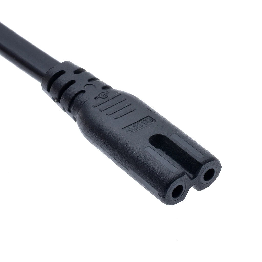 Iec 320 C18 Figuur 8 C7 Verlengsnoer Voor Pdu/Ups, iec C14 2pin Male Naar C7 Platte Outlet Socket Power Adapter Kabel, 18AWG,130 Cm