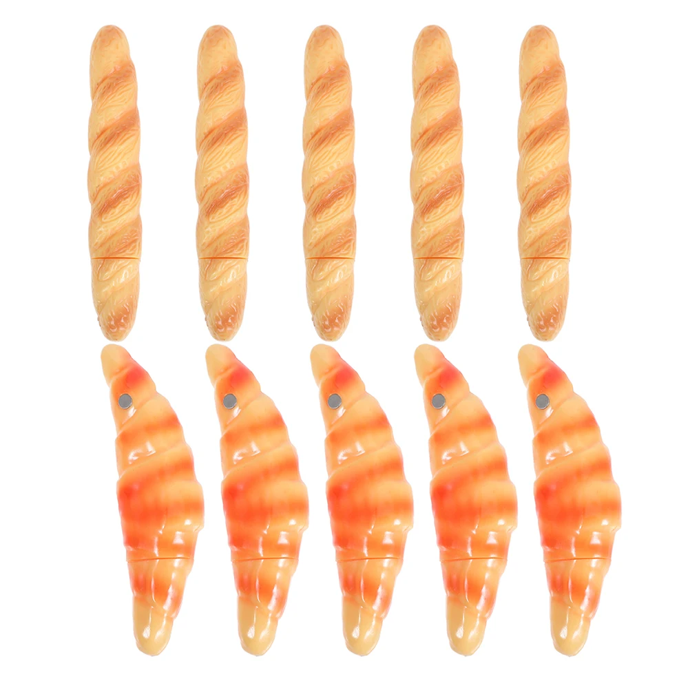 

10pcs Simulated Bread Pen Realistic Food Shaped Ballpoint Black Ink Smooth Writing Portable Lightweight Office School