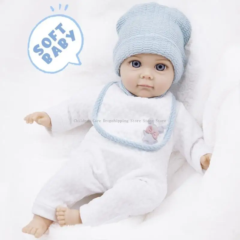  Practical Pastels Baby Doll with Sleeping Eyes Soft Cuddly Toy for Toddler