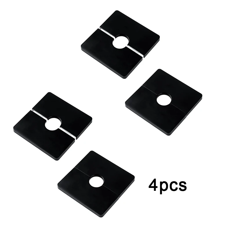 

4PCS Plastic Square Shower Arm Flange Self-Adhesive Escutcheon Plates Plumbing Cover for Gap Hole Concealment